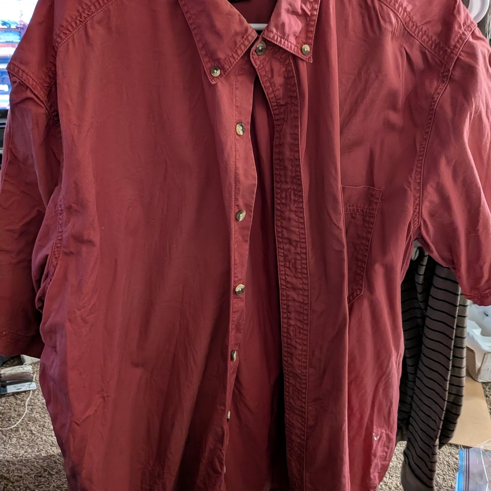 Eddie Bauer Rust Button-Up Shirt